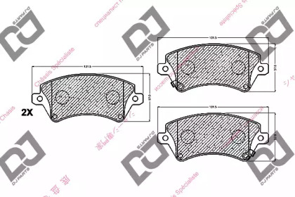 Комплект тормозных колодок DJ PARTS BP1140